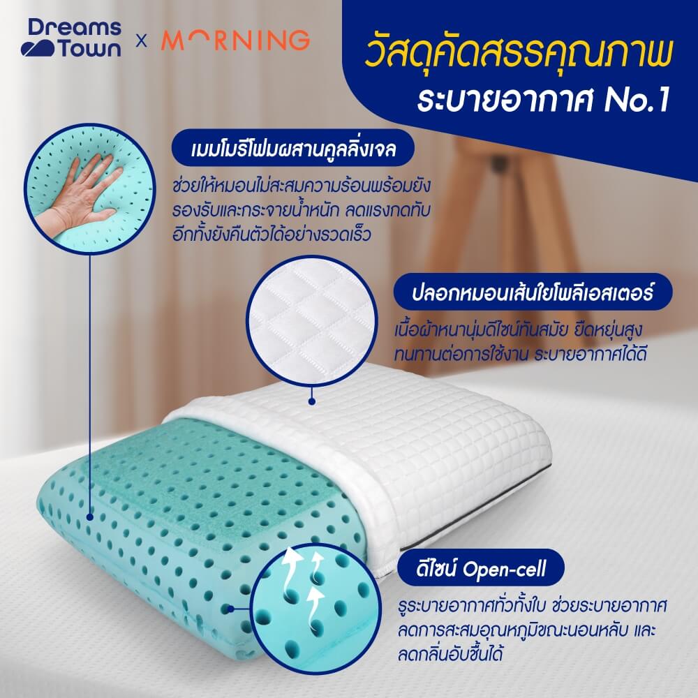 หมอนเมมโมรี่โฟม Morning Sleep Signature Pillow_1