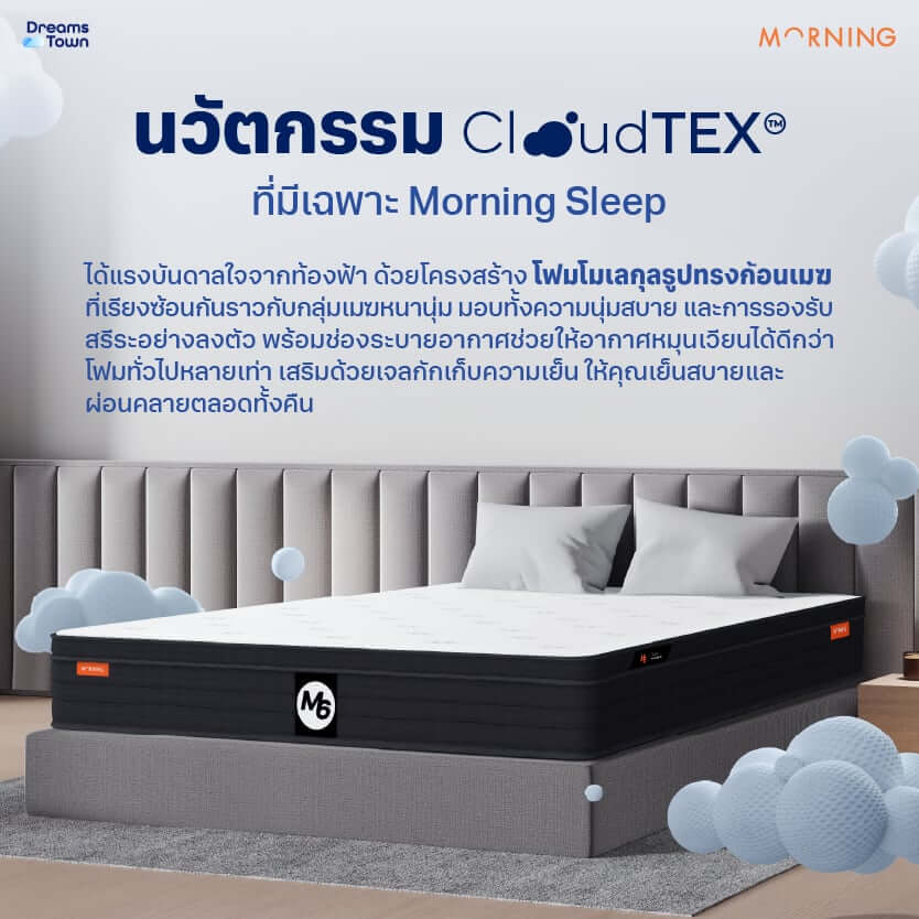 ที่นอนยางพารา 3.5 ฟุต Morning Sleep M6_3