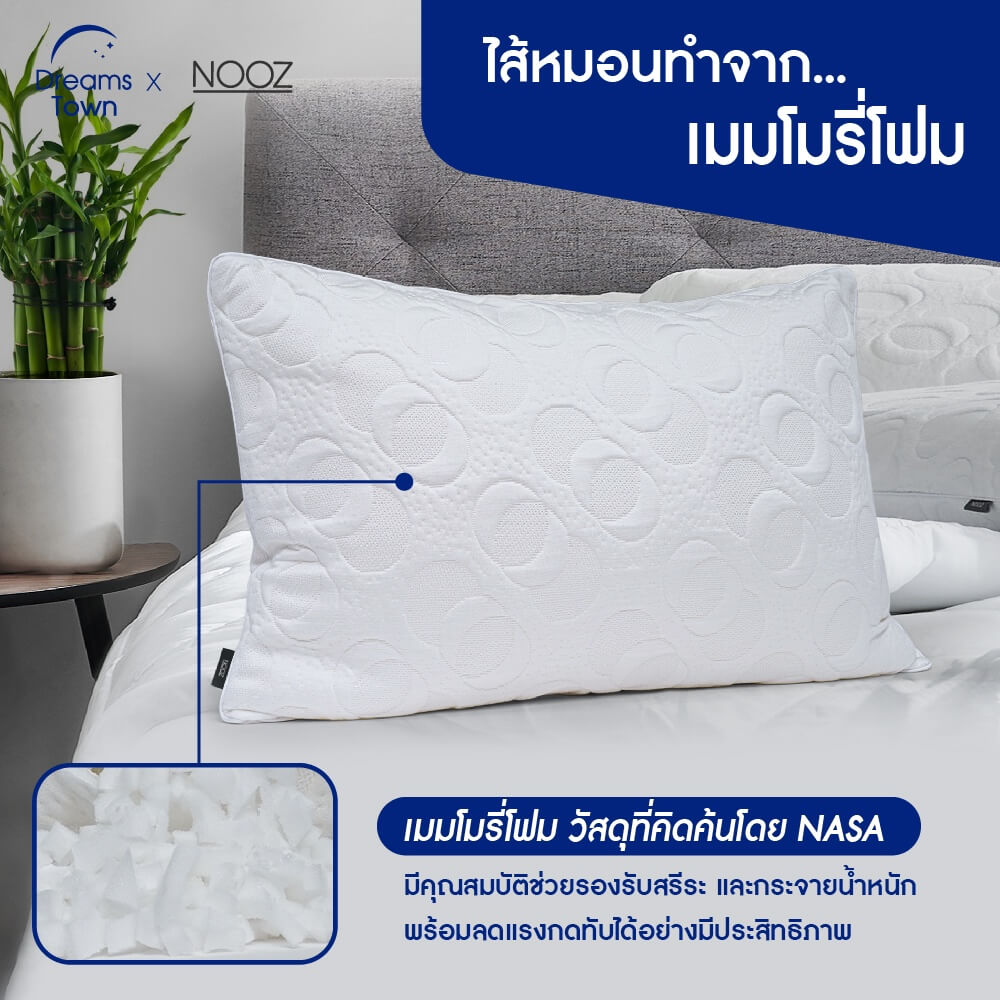หมอนหนุนเมมโมรี่โฟม Nooz Comfort The Airly Memory Foam_3