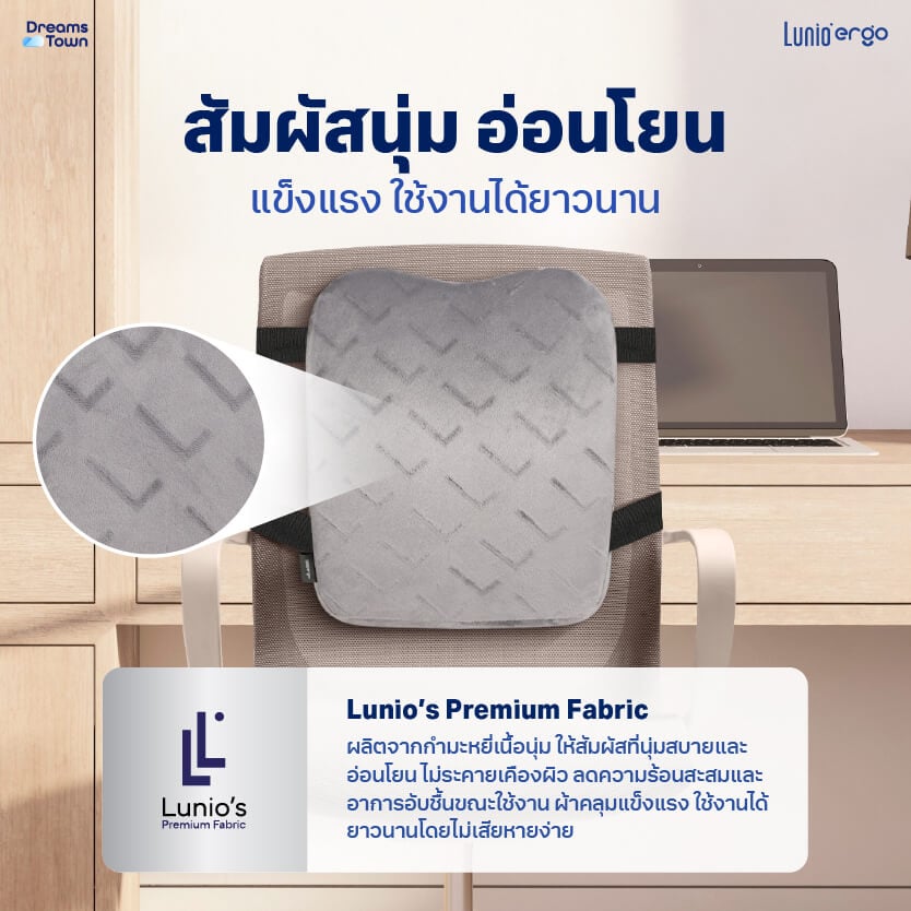 เบาะรองหลัง LUNIO ERGO LITE BACK CUSHION