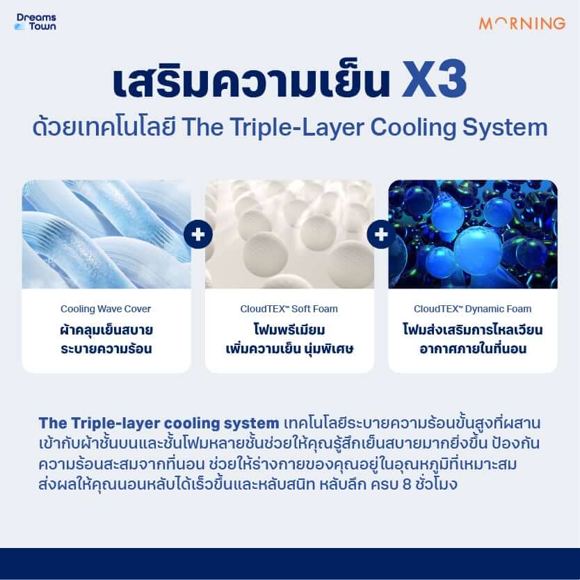 ที่นอนยางพารา 3.5 ฟุต Morning Sleep M6_5