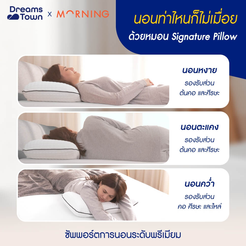 หมอนเมมโมรี่โฟม Morning Sleep Signature Pillow_5