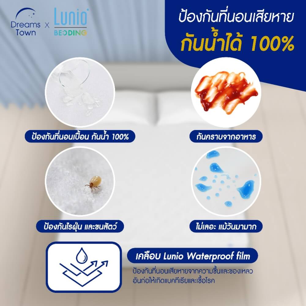 ผ้ารองกันเปื้อน 3.5 ฟุต LUNIO SOFT LYOCELL X PROTECTOR