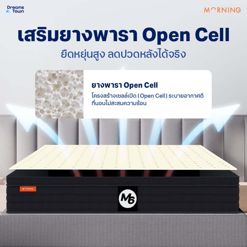 ที่นอนยางพารา 3.5 ฟุต Morning Sleep M6_6