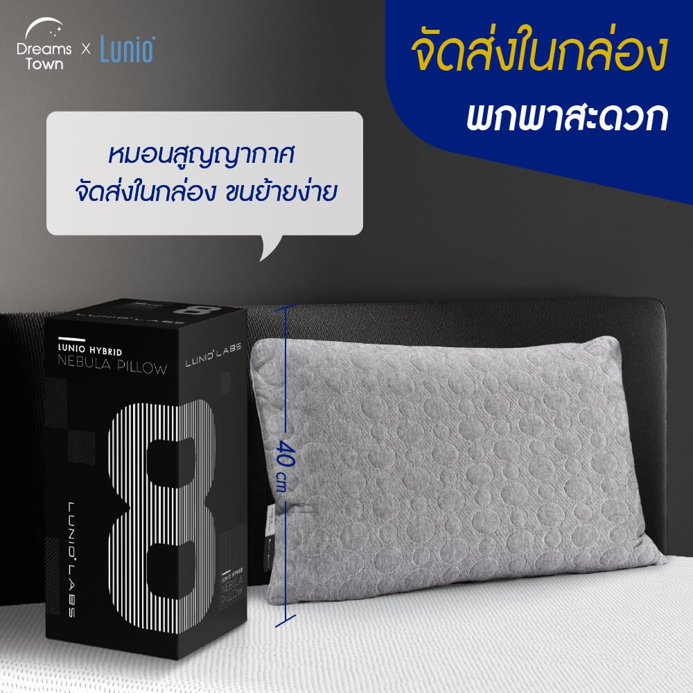 หมอนเมมโมรี่โฟม Lunio Hybrid Nebula_6