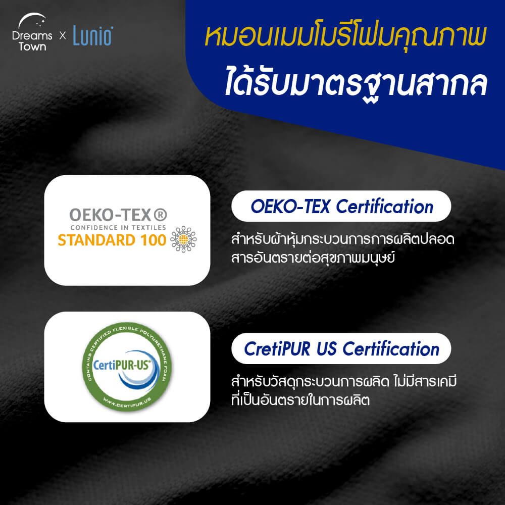 หมอนเมมโมรี่โฟม Lunio Hybrid Nebula_7