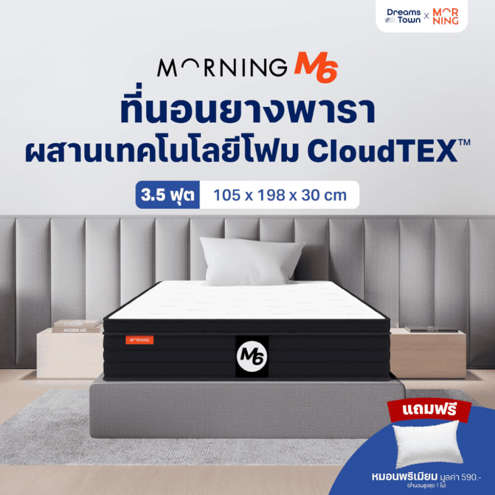 ที่นอนยางพารา 3.5 ฟุต Morning Sleep M6_10