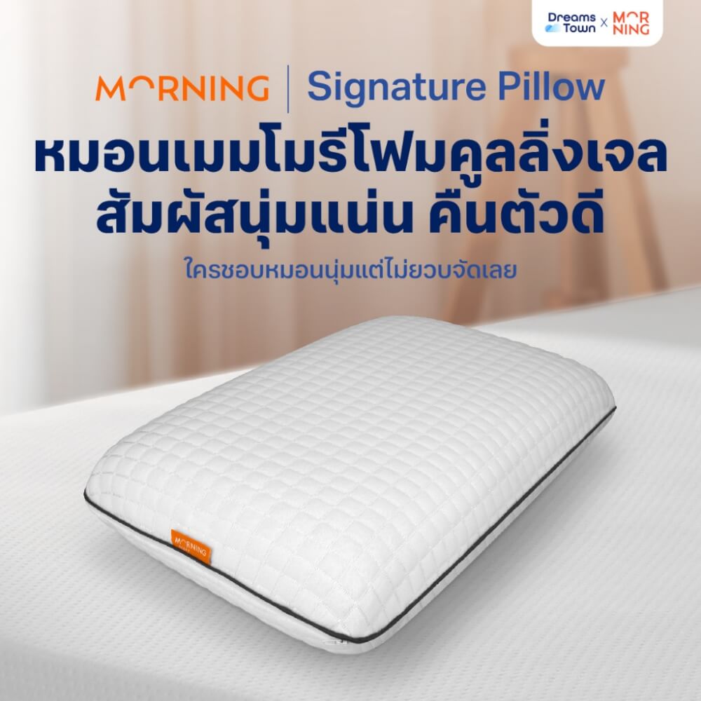 หมอนเมมโมรี่โฟม Morning Sleep Signature Pillow_8