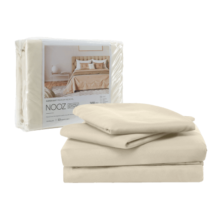 ผ้าปูที่นอน 3.5 ฟุต Nooz Play รุ่น Bedding Set สีเบจ Sunrise Beige_0