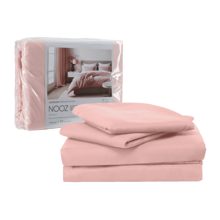 ผ้าปูที่นอน 6 ฟุต Nooz Play รุ่น Bedding Set สีชมพู Blossom Pink_0