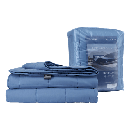 ผ้านวม 5,6 ฟุต Lunio Microsilk Comforter สีฟ้าคริสตัล Crystal Blue_0