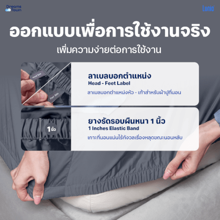 ผ้าปูที่นอน 6 ฟุต LUNIO SPACECOOL BAMBOO BEDDING SET SATURN BLUE_1