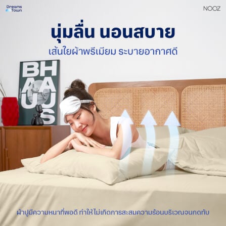 ผ้าปูที่นอน 3.5 ฟุต Nooz Play รุ่น Bedding Set สีเบจ Sunrise Beige_2