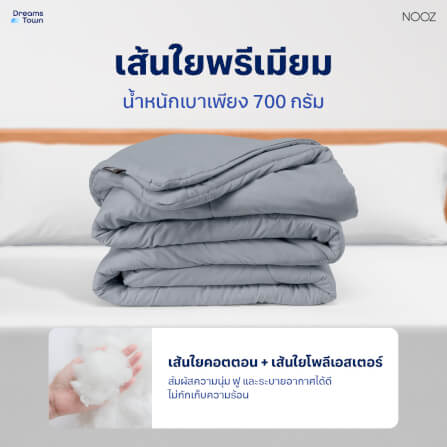 ผ้านวม 5,6 ฟุต Nooz Play รุ่น Comforter สีเทา Cloudy Gray_2