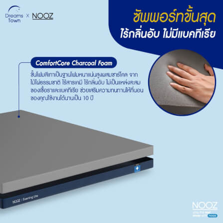 ที่นอนเมมโมรี่โฟม 6 ฟุต NOOZ Evening Lite Evo หนา 4 นิ้ว_3