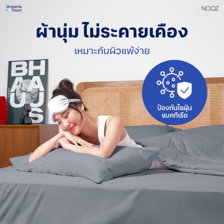 ผ้านวม 5,6 ฟุต Nooz Play รุ่น Comforter สีเทา Cloudy Gray_3