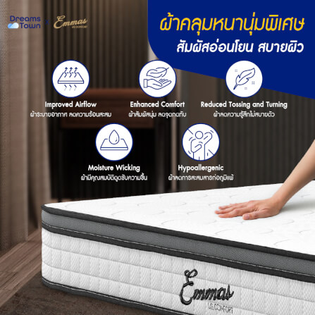 ที่นอนยางพาราแท้ เสริมสปริง 3.5ฟุต EMMAS OHIO LATEX PLATINUM หนา 8 นิ้ว_3