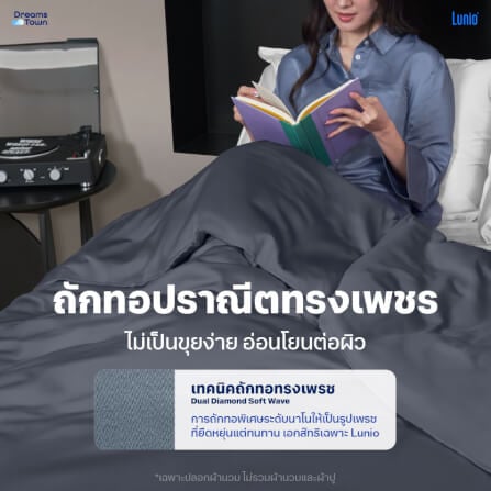 ปลอกผ้านวม 3.5 ฟุต LUNIO  SPACECOOL BAMBOO DUVET COVER SATURN BLUE_3