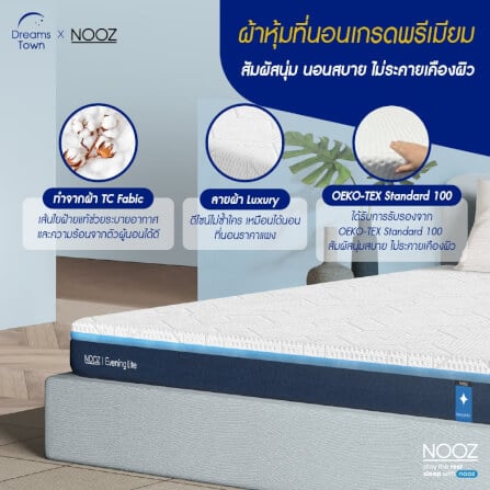 ที่นอนเมมโมรี่โฟม 6 ฟุต NOOZ Evening Lite Evo หนา 4 นิ้ว_4
