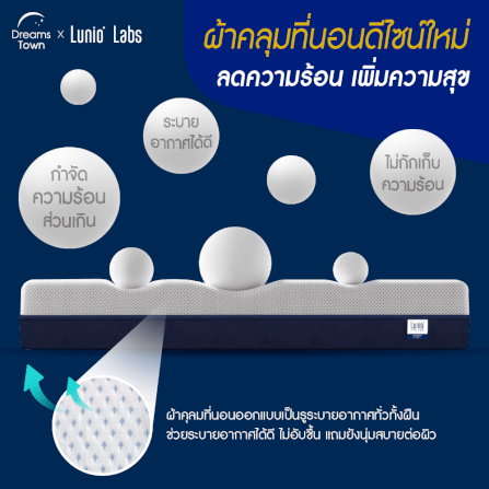 ที่นอนยางพารา 6 ฟุต  Lunio Lite Pro หนา 8 นิ้ว_5