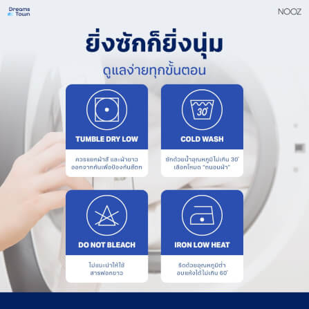 ผ้าปูที่นอน 5 ฟุต Nooz Play รุ่น Bedding Set สีฟ้า Sky Blue_5