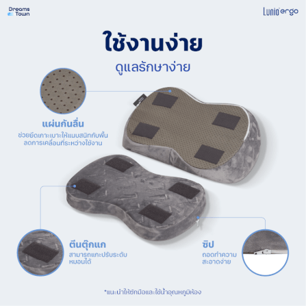 หมอนรองเท้า ที่วางเท้า LUNIO ERGO WAVE FOOTREST CUSHION_6