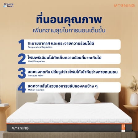ทีนอนโฟมพรีเมียม 3.5 ฟุต MORNING SLEEP RISE FRESH+_7