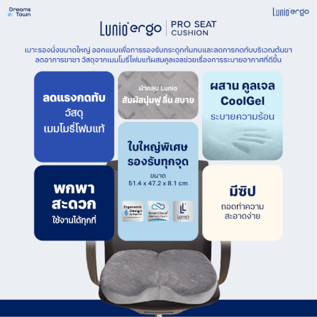 เบาะรองนั่ง LUNIO ERGO PRO SEAT CUSHION_7