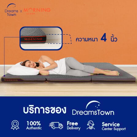 ที่นอนปิกนิก  ท็อปเปอร์เมมโมรี่โฟม ผสมคูลลิ่งเจล MORNING TRI-FOLD RESTMAX COOLING TOPPER_8