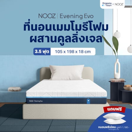 ที่นอนเมมโมรี่โฟม 3.5 ฟุต NOOZ Evening Evo หนา 7 นิ้ว_9