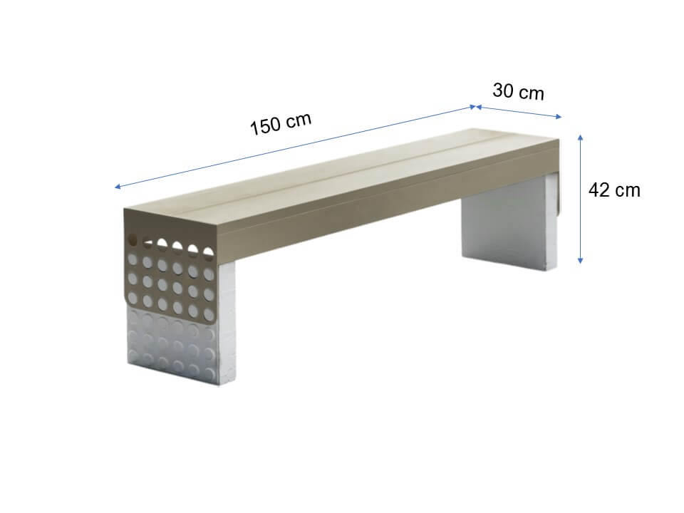 ม้านั่งภายนอก SALABANSUAN DOT BENCH 150CM สีเบจ