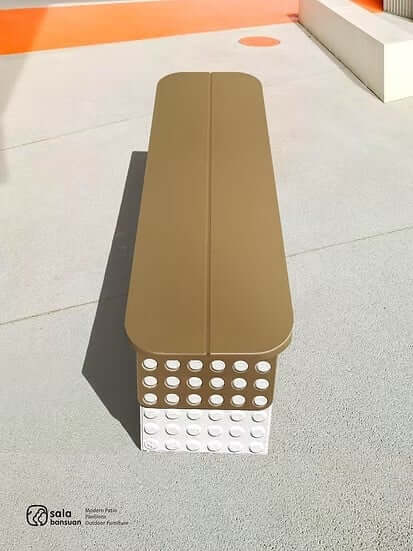 ม้านั่งภายนอก SALABANSUAN DOT-2 BENCH 100CM สีเบจ