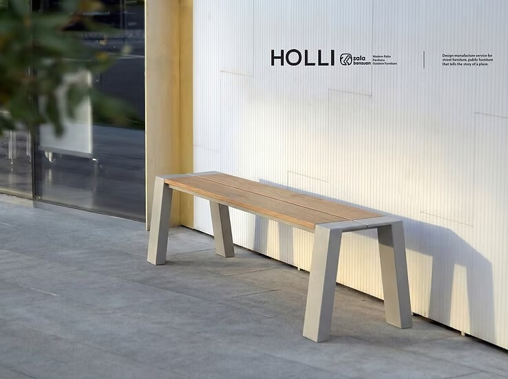 ม้านั่งภายนอก SALABANSUAN HOLLI BENCH 130CM สีไม้ธรรมชาติ