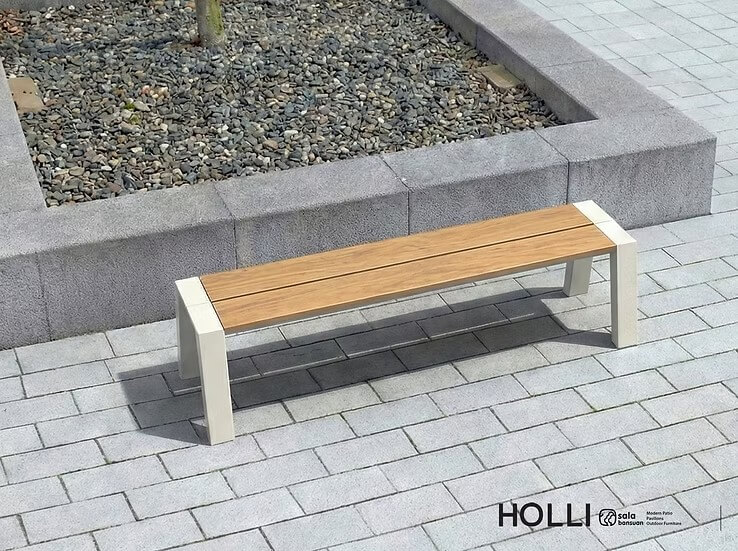 ม้านั่งภายนอก SALABANSUAN HOLLI BENCH 160CM สีไม้ธรรมชาติ
