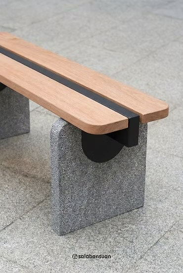 ม้านั่งภายนอก SALABANSUAN CHINO BENCH 120CM สีไม้ธรรมชาติ