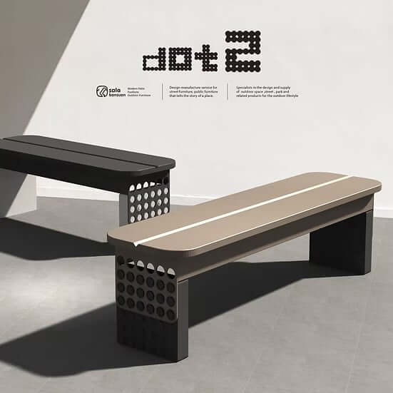 ม้านั่งภายนอก SALABANSUAN DOT-2 BENCH 100CM สีเบจ
