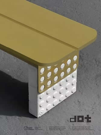 ม้านั่งภายนอก SALABANSUAN DOT-2 BENCH 100CM สีเบจ_5