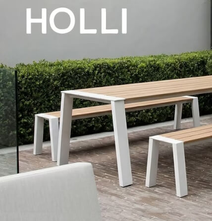 ม้านั่งภายนอก SALABANSUAN รุ่น HOLLI TABLE SET 160CM สีไม้ธรรมชาติ_6