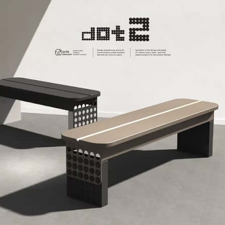 ม้านั่งภายนอก SALABANSUAN DOT-2 BENCH 100CM สีเบจ_6