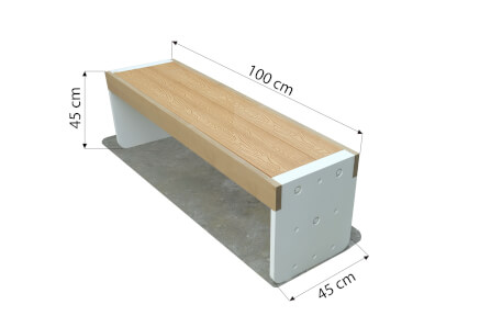 ม้านั่งภายนอก SALABANSUAN CUBE LIGHT 100CM สีไม้ธรรมชาติ_1