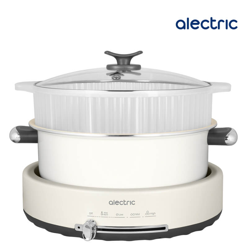 หม้อไฟฟ้าอเนกประสงค์ ALECTRIC รุ่น ST-1 สีครีม_10