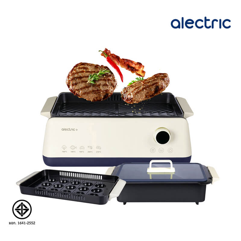 เตาปิ้งย่างไฟฟ้า ALECTRUC รุ่น X2 (SG1-X2 3 PLATES) สีครีม