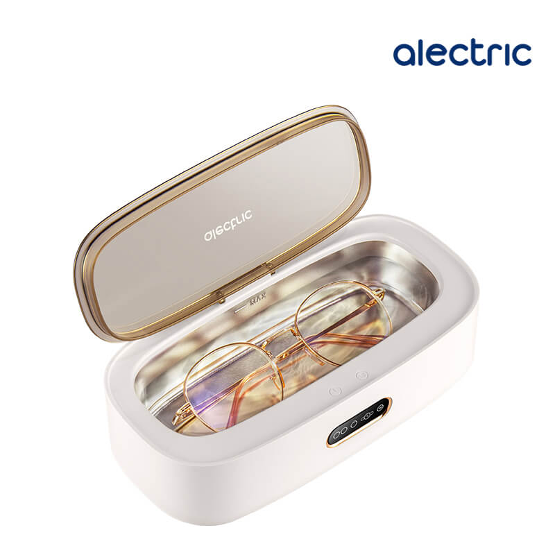 เครื่องทำความสะอาดแว่นตา ALECTRIC รุ่น ULTRASONIC SMART สีครีม_1
