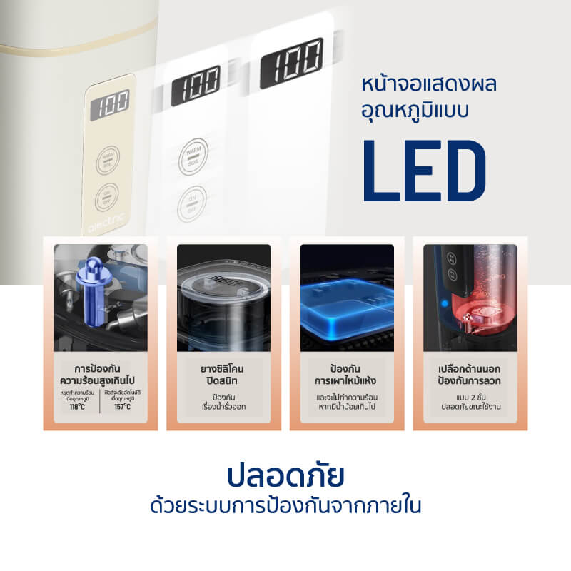 กาต้มน้ำไฟฟ้าพกพา ALECTRIC รุ่น PT-MINI สีครีม