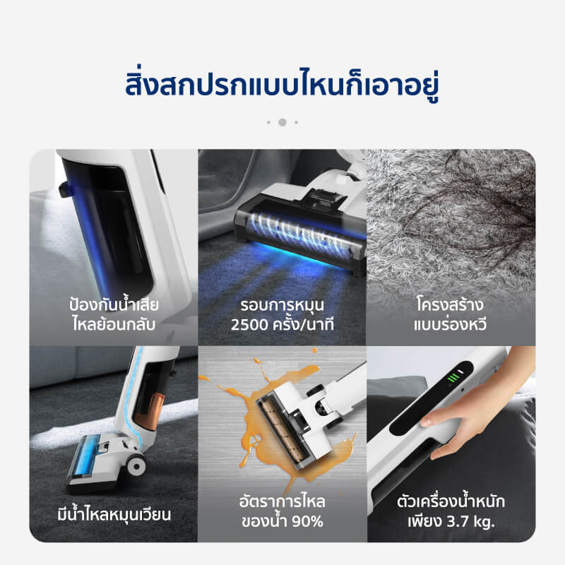 เครื่องดูดฝุ่นแบบด้าม ALECTRIC รุ่น V-PRO สีขาว