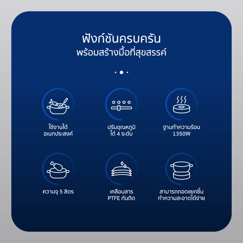 หม้อไฟฟ้าอเนกประสงค์ ALECTRIC รุ่น ST-1 สีครีม