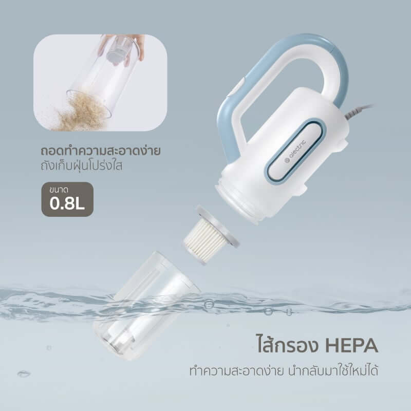 เครื่องดูดฝุ่นแบบด้าม ALECTRIC รุ่น VC-A สีฟ้า