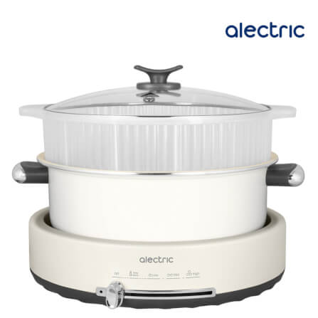 หม้อไฟฟ้าอเนกประสงค์ ALECTRIC รุ่น ST-1 สีครีม_0