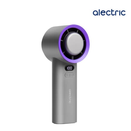 พัดลมพกพา ALECTRIC รุ่น CF1 สีม่วง/เทา_0