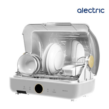 เครื่องอบจานไฟฟ้าพรัอมแสง UV ALECTRIC รุ่น DV1 สีขาว_1
